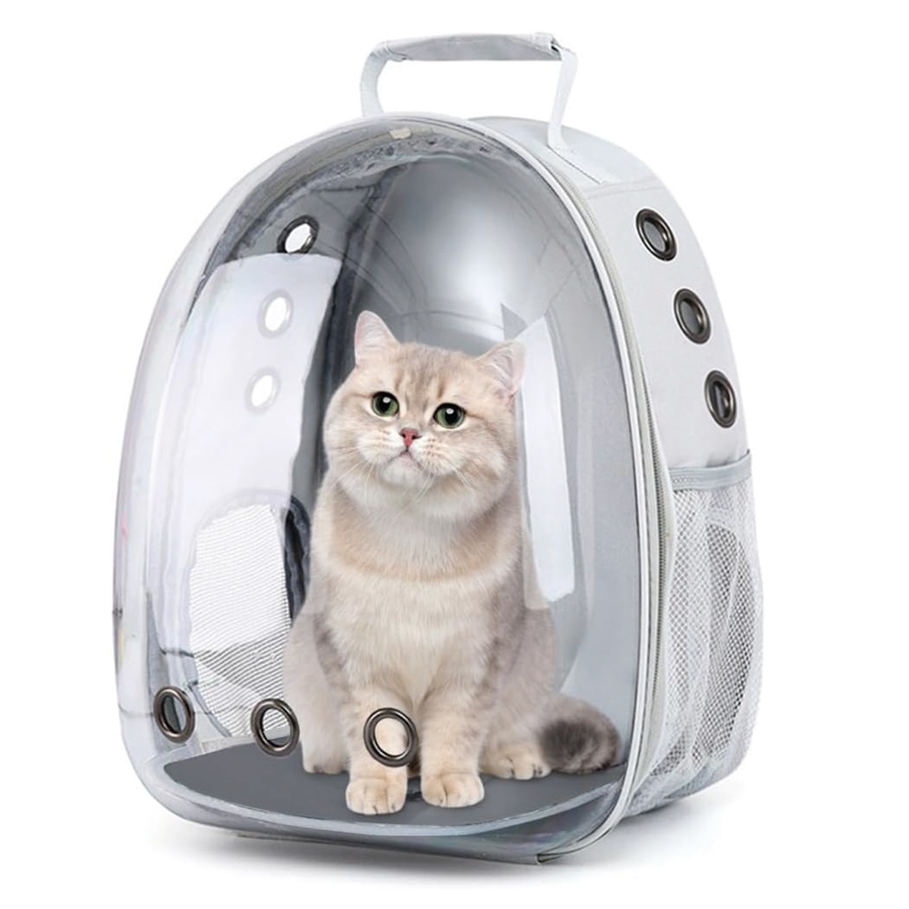 Pet Bubble Backpack Carrier with Built-in Harness | Ideal for Cats, Small Dogs & Rabbits